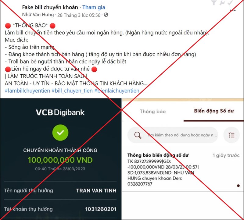 Tràn lan hội nhóm &quot;fake&quot; bill chuyển khoản thành công trên MXH - Ảnh 5.