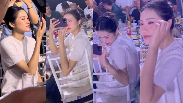 Đám cưới bỗng thành buổi họp fan của Đoàn Văn Hậu, Hải My nói 1 câu khi có người bảo gọi chồng vào ăn nốt- Ảnh 2.