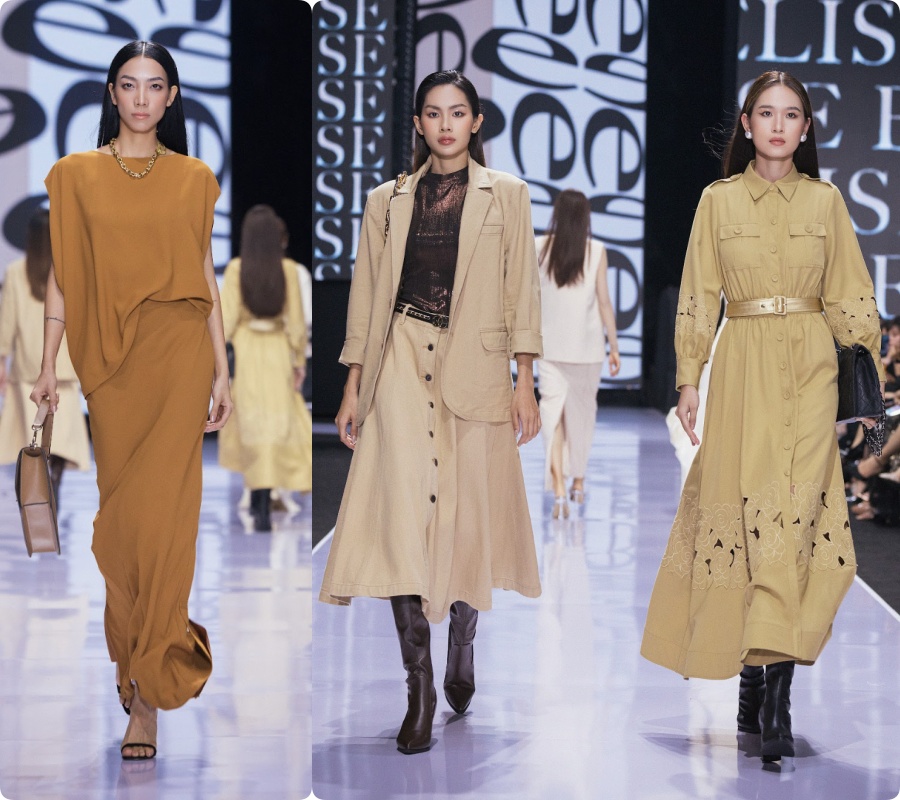 Vải tweed và màu vàng kim được lăng xê rầm rộ trong mùa Thu Đông 2023- Ảnh 12. Vải tweed và màu vàng kim được lăng xê rầm rộ trong mùa Thu Đông 2023- Ảnh 12.