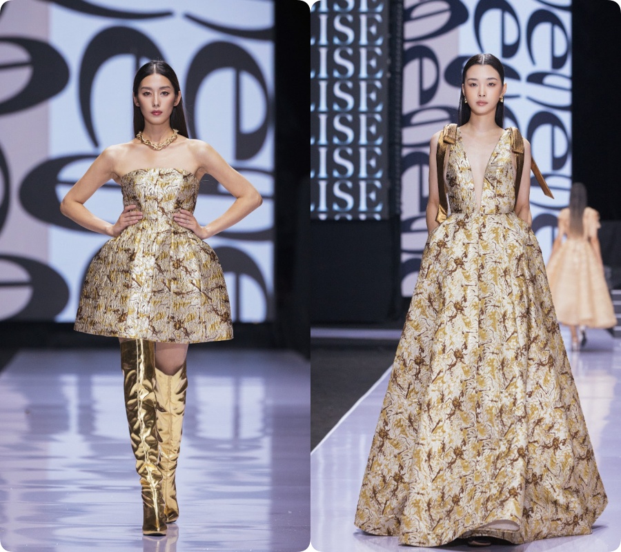 Vải tweed và màu vàng kim được lăng xê rầm rộ trong mùa Thu Đông 2023- Ảnh 13. Vải tweed và màu vàng kim được lăng xê rầm rộ trong mùa Thu Đông 2023- Ảnh 13.