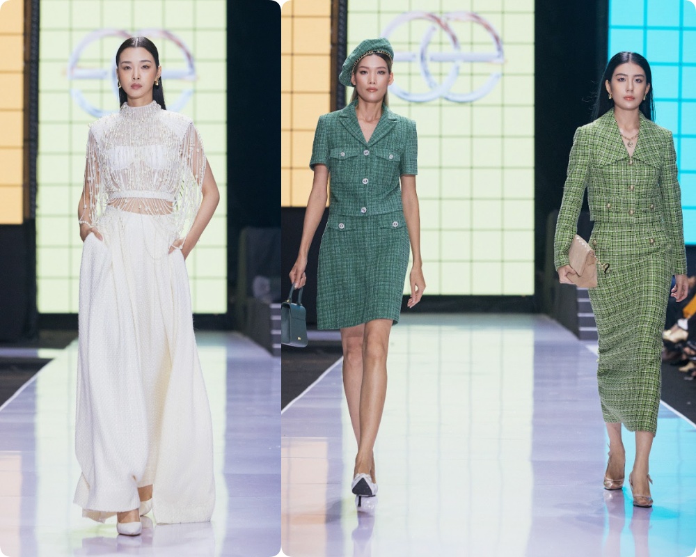 Vải tweed và màu vàng kim được lăng xê rầm rộ trong mùa Thu Đông 2023- Ảnh 15. Vải tweed và màu vàng kim được lăng xê rầm rộ trong mùa Thu Đông 2023- Ảnh 15.