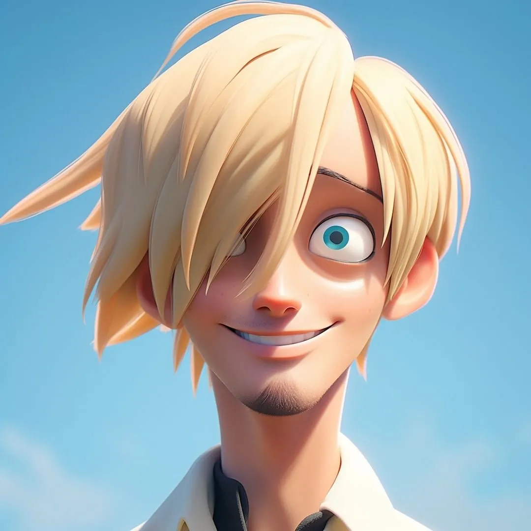 AI hô biến các nhân vật One Piece theo phong cách hoạt hình Pixar- Ảnh 2.