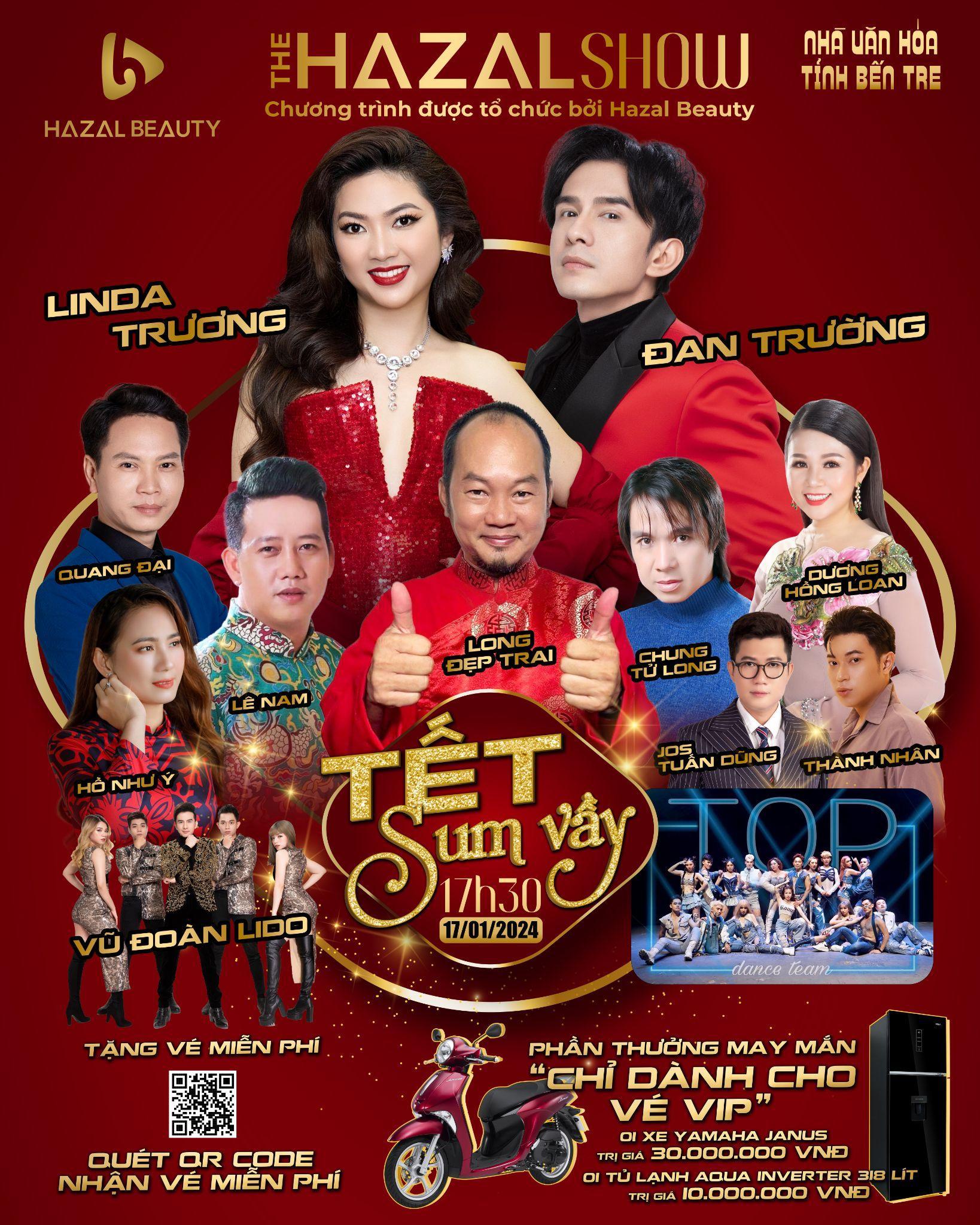 Doanh nhân Linda Trương tặng 2000 vé miễn phí đêm nhạc “The Hazal Show” có sự tham gia của Đan Trường, Long Đẹp Trai....- Ảnh 1.