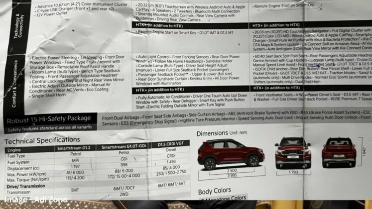 Kia Sonet 2024 rò rỉ thông số chính thức: Thêm làm mát ghế, màn hình 10,2 inch, đã có ADAS như Sportage- Ảnh 8.