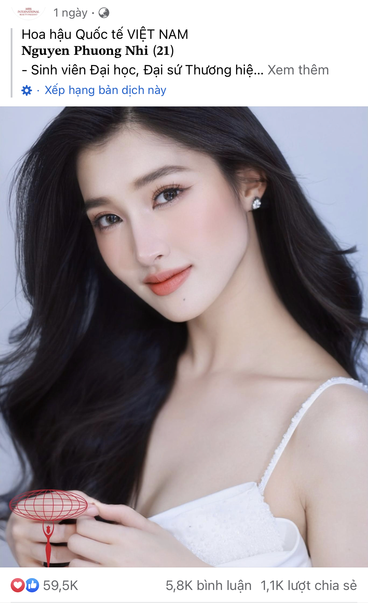Trang chủ Miss International đăng ảnh thí sinh, Á hậu Phương Nhi khiến fan "phổng mũi" tự hào vì điều này - Ảnh 1. Trang chủ Miss International đăng ảnh thí sinh, Á hậu Phương Nhi khiến fan "phổng mũi" tự hào vì điều này - Ảnh 1.