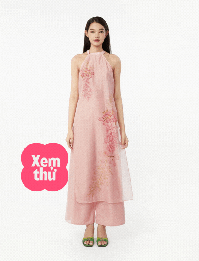 Áo dài cổ yếm: 10 thiết kế điệu đà, trẻ trung giá chỉ từ 350k cho nàng khoe dáng xinh dịp Tết- Ảnh 9. Áo dài cổ yếm: 10 thiết kế điệu đà, trẻ trung giá chỉ từ 350k cho nàng khoe dáng xinh dịp Tết- Ảnh 9.