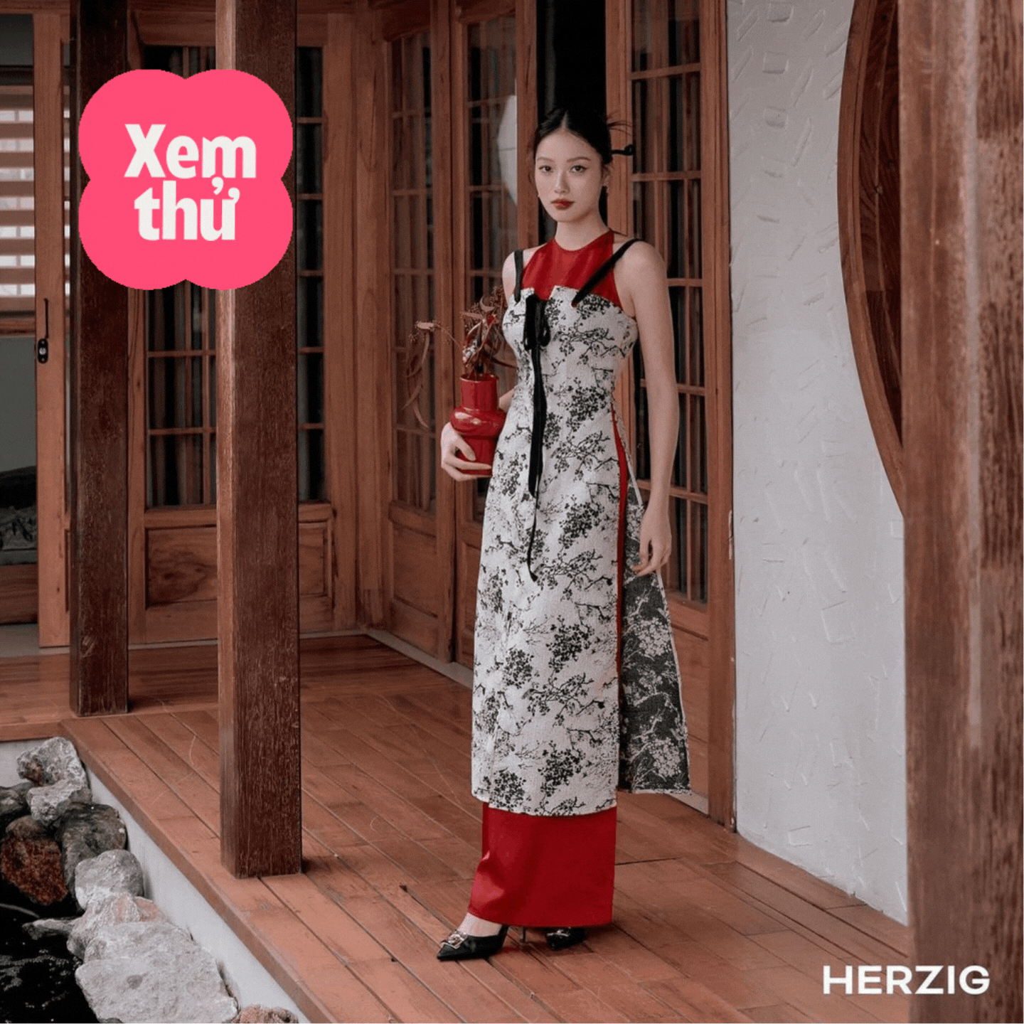 Áo dài cổ yếm: 10 thiết kế điệu đà, trẻ trung giá chỉ từ 350k cho nàng khoe dáng xinh dịp Tết- Ảnh 4. Áo dài cổ yếm: 10 thiết kế điệu đà, trẻ trung giá chỉ từ 350k cho nàng khoe dáng xinh dịp Tết- Ảnh 4.