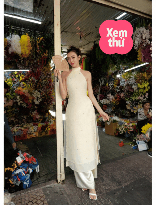 Áo dài cổ yếm: 10 thiết kế điệu đà, trẻ trung giá chỉ từ 350k cho nàng khoe dáng xinh dịp Tết- Ảnh 3. Áo dài cổ yếm: 10 thiết kế điệu đà, trẻ trung giá chỉ từ 350k cho nàng khoe dáng xinh dịp Tết- Ảnh 3.