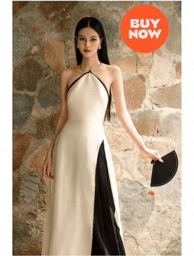 Áo dài cổ yếm: 10 thiết kế điệu đà, trẻ trung giá chỉ từ 350k cho nàng khoe dáng xinh dịp Tết- Ảnh 8. Áo dài cổ yếm: 10 thiết kế điệu đà, trẻ trung giá chỉ từ 350k cho nàng khoe dáng xinh dịp Tết- Ảnh 8.