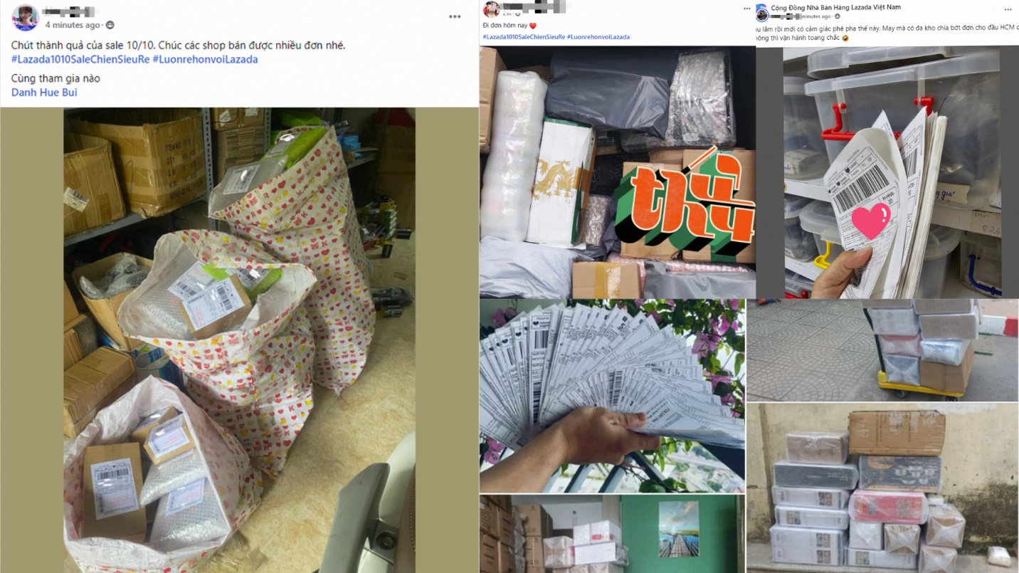 Toàn cảnh ngày đầu sale 10.10: Shipper gọi đến khàn giọng vì quá tải, nhà bán hàng cười tít mắt vì "nổ đơn"!- Ảnh 2. Toàn cảnh ngày đầu sale 10.10: Shipper gọi đến khàn giọng vì quá tải, nhà bán hàng cười tít mắt vì "nổ đơn"!- Ảnh 2.