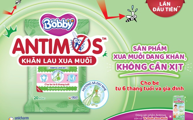 Độc đáo Khăn lau xua muỗi Bobby Antimos: chỉ cần lau nhẹ, xua muỗi tránh xa- Ảnh 1.