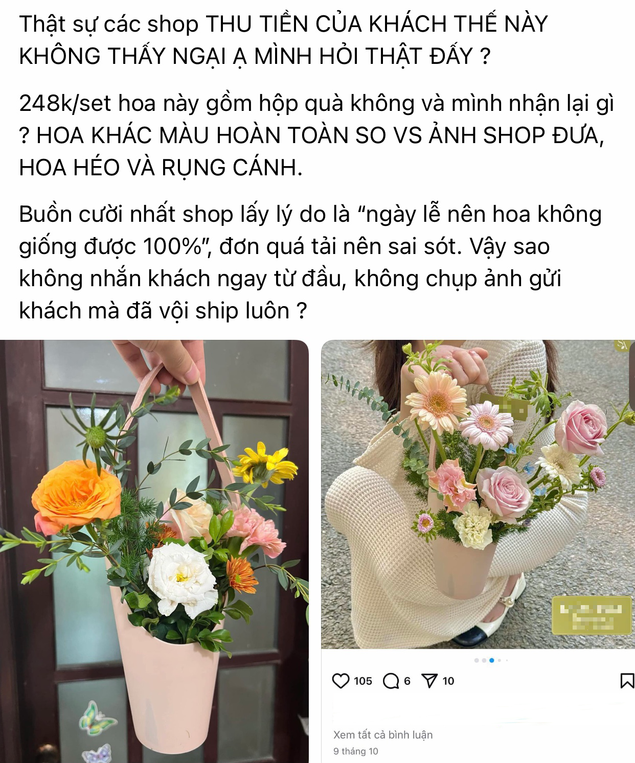 Hậu 20/10 phốt hoa xấu ngập MXH: Mẫu một đằng, hoa một nẻo, nhưng đó chưa phải là tất cả- Ảnh 6. Hậu 20/10 phốt hoa xấu ngập MXH: Mẫu một đằng, hoa một nẻo, nhưng đó chưa phải là tất cả- Ảnh 6.