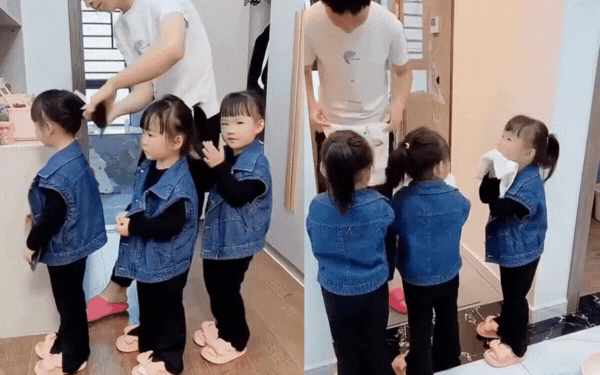 Anh chồng chăm 3 nàng công chúa sinh ba toát mồ hôi hột nhưng dân tình chỉ chú ý đến điều này- Ảnh 2. Anh chồng chăm 3 nàng công chúa sinh ba toát mồ hôi hột nhưng dân tình chỉ chú ý đến điều này- Ảnh 2.