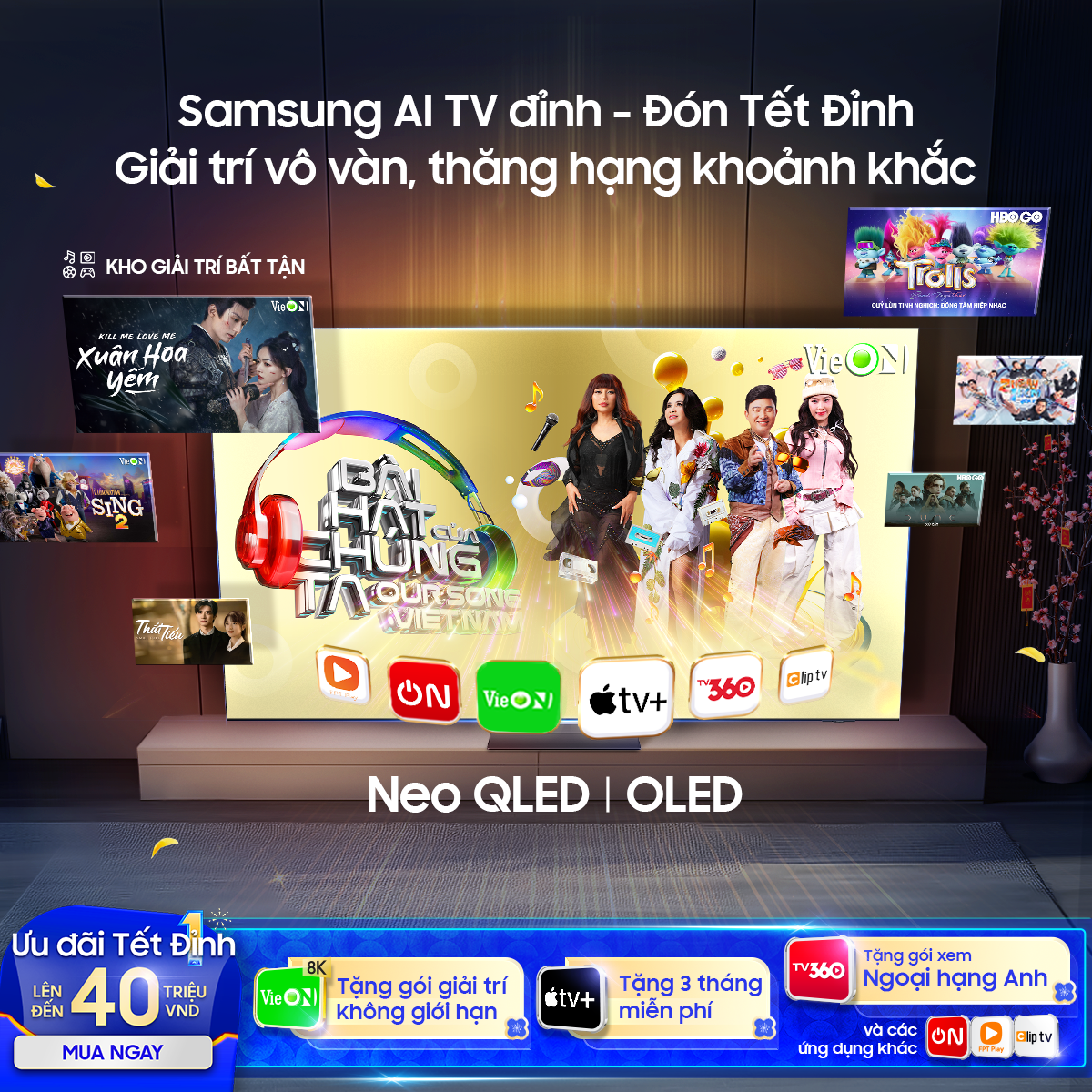 Chọn Samsung AI TV kích thước lớn đến 85 inch, mang Tết đỉnh đến mọi nhà- Ảnh 3.