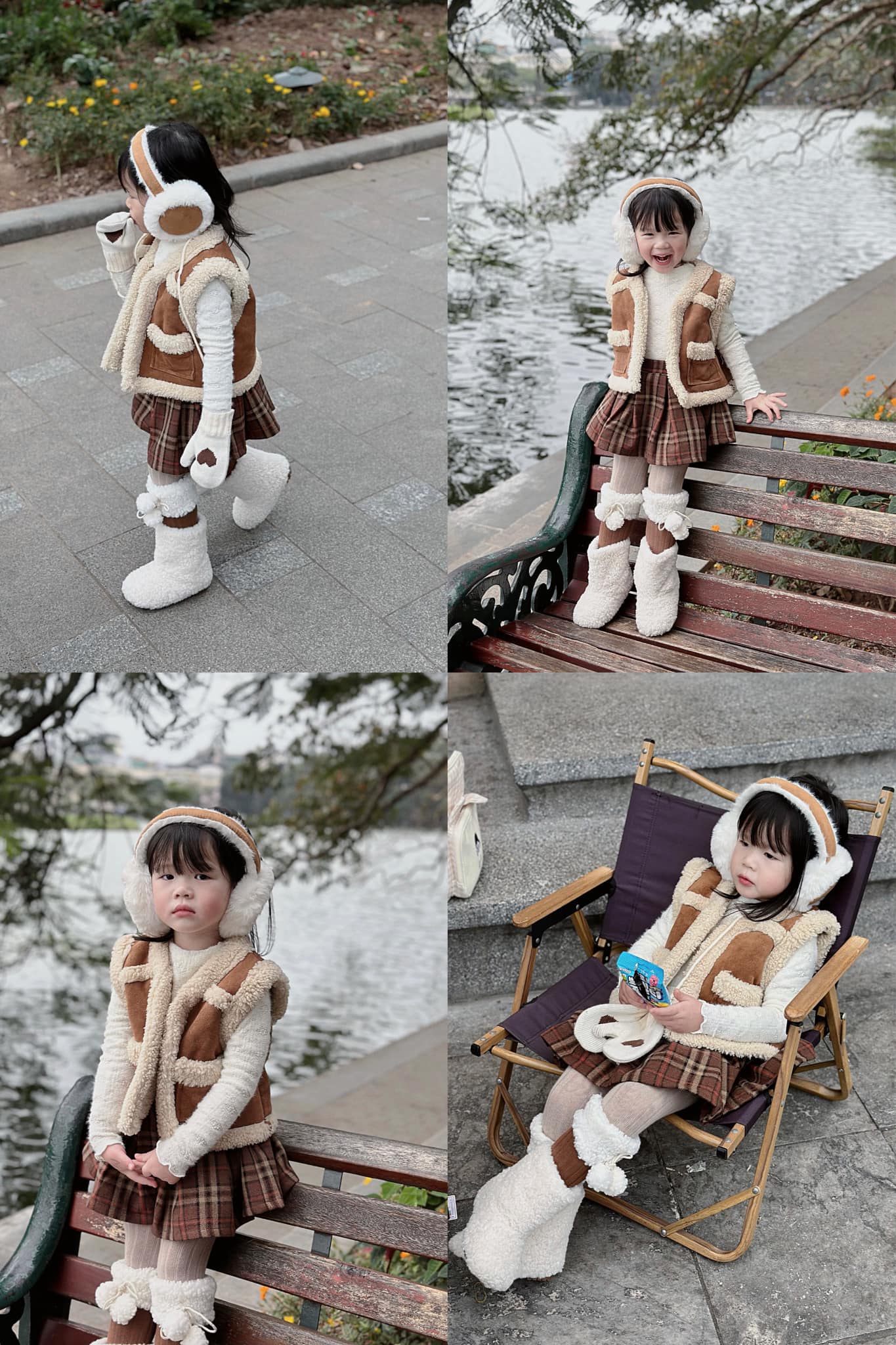 Cô bé xinh như nàng công chúa trong loạt set đồ Hàn thu đông, ai nấy phải thốt lên "mẹ mix đồ đỉnh cao"- Ảnh 1.