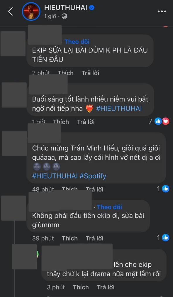 HIEUTHUHAI khoe thành tích mới cực khủng nhưng "hớ miệng" gây hiểu lầm, vội giải thích tránh drama- Ảnh 5. HIEUTHUHAI khoe thành tích mới cực khủng nhưng "hớ miệng" gây hiểu lầm, vội giải thích tránh drama- Ảnh 5.