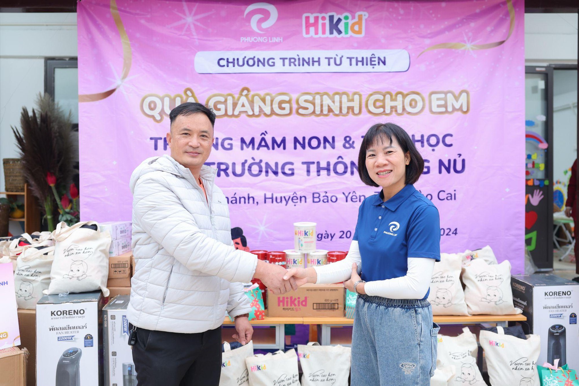 Công ty TNHH XNK & TM Phương Linh và nhãn hàng Hikid lan tỏa giáng sinh ấm áp đến các em bé Làng Nủ- Ảnh 4.