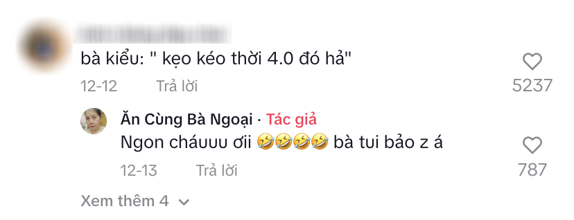 Hơn 6 triệu người dõi cụ bà "mukbang" pizza, trà sữa... qua camera của cháu gái- Ảnh 11. Hơn 6 triệu người dõi cụ bà "mukbang" pizza, trà sữa... qua camera của cháu gái- Ảnh 11.