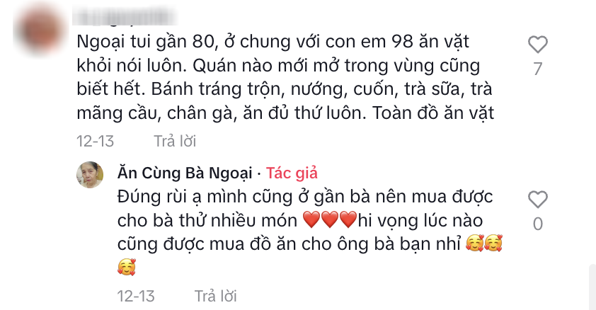 Hơn 6 triệu người dõi cụ bà "mukbang" pizza, trà sữa... qua camera của cháu gái- Ảnh 10. Hơn 6 triệu người dõi cụ bà "mukbang" pizza, trà sữa... qua camera của cháu gái- Ảnh 10.
