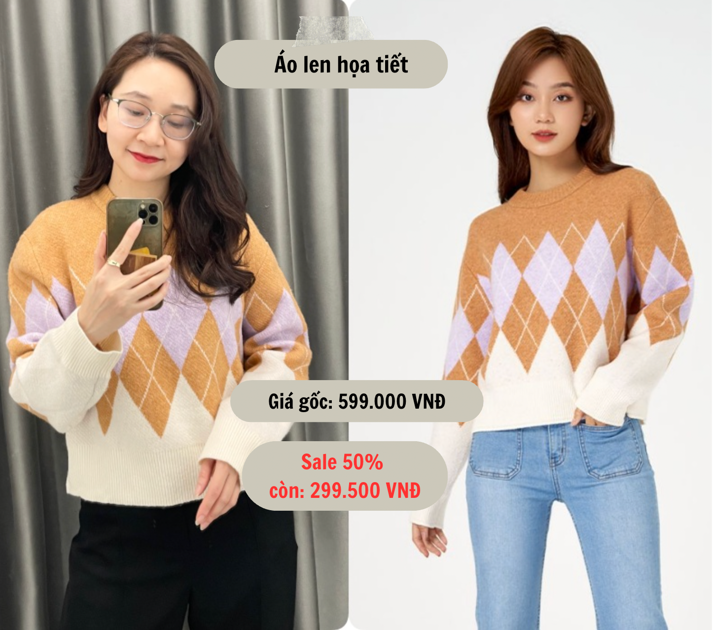 Săn sale khủng tại CANIFA, nàng công sở bất ngờ vì chiếc áo len giá hơn 200k, áo blazer tweed sale tới 30%- Ảnh 4.