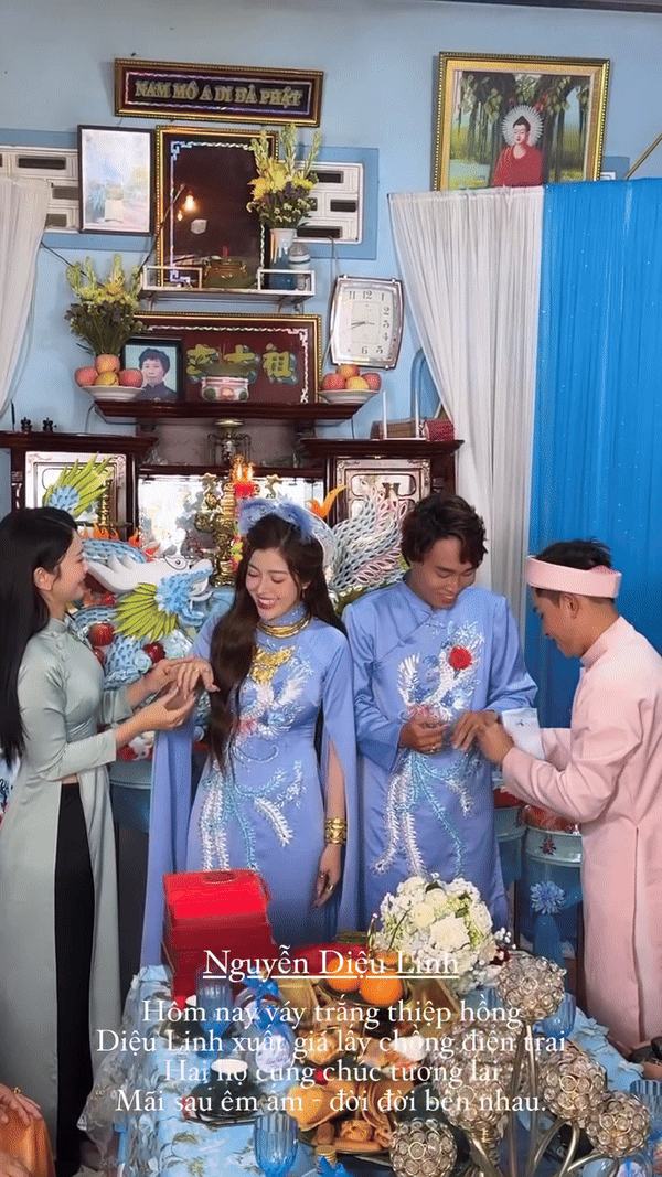 Đám cưới miền Tây ngập vàng, Lê Bống và dàn khách  diện áo bà ba quấn khăn rằn "đổ bộ": Cô dâu là ai?- Ảnh 4.