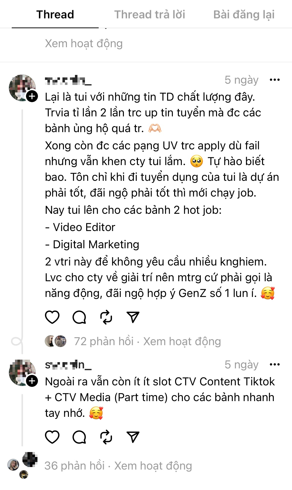 Gen Z đang đổ bộ Threads để "chốt đơn", HR cũng chớp cơ hội đăng tin tuyển dụng kiếm các “bảnh" tiềm năng- Ảnh 3.