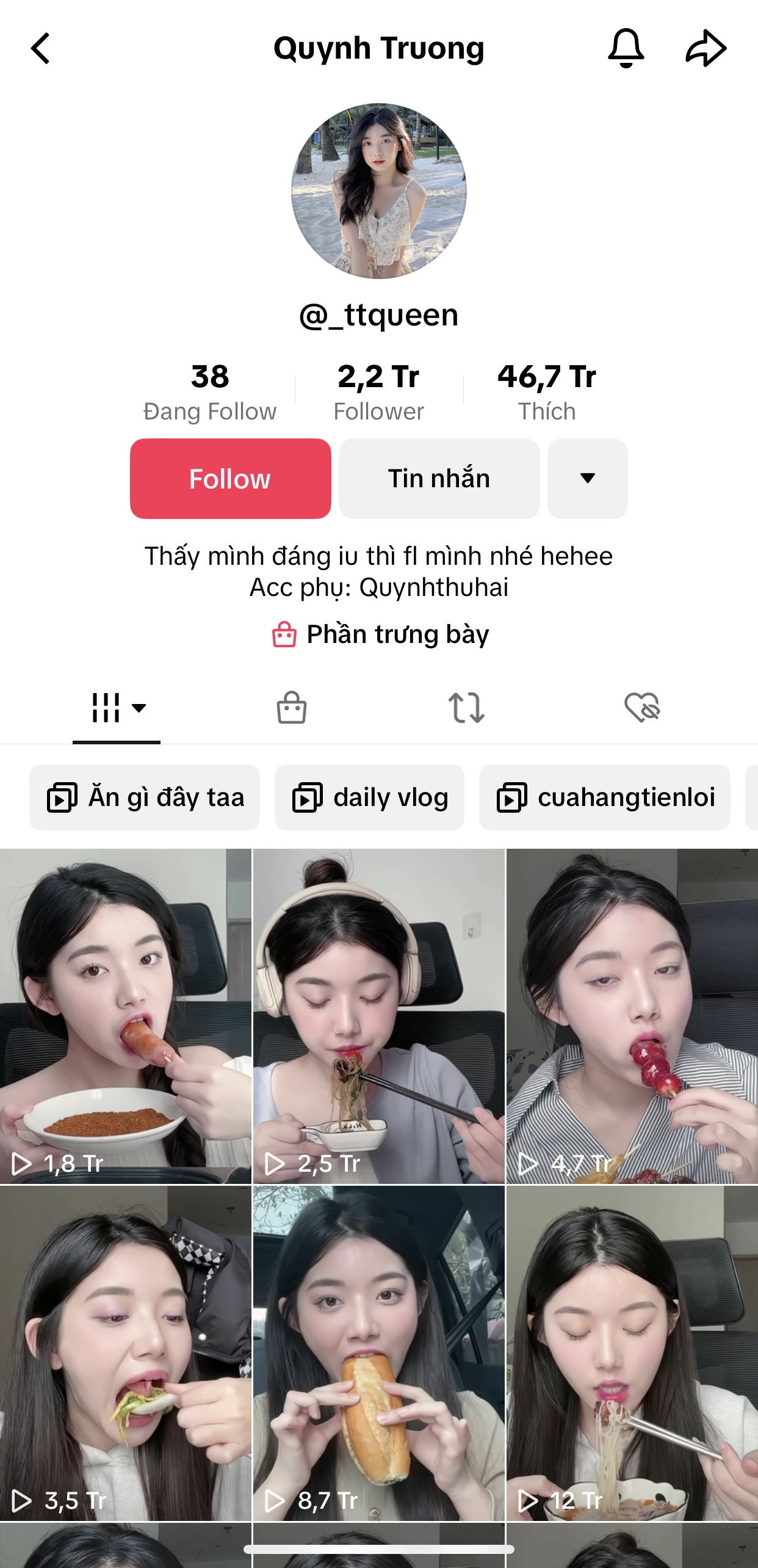 Rần rần trước nghi vấn "hot girl đạo nhái tiên nữ mukbang", bắt chước từ clip đến cả cách ghi tiểu sử?- Ảnh 3.