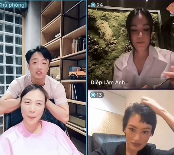 Cường Đô La bất thình lình hỏi Diệp Lâm Anh 1 câu trên livestream, Đàm Thu Trang bối rối lấy tay cản chồng- Ảnh 1.