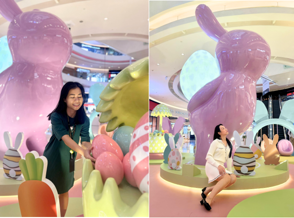 Thỏ "khổng lồ", trứng Phục Sinh đầy màu sắc đang chờ đợi các bé đến Crescent Mall khám phá- Ảnh 2.