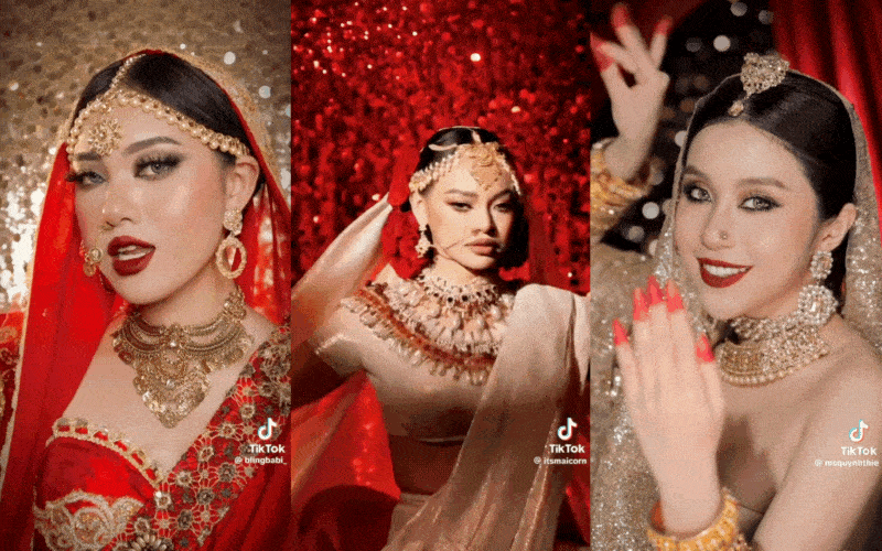 Trend makeup Ấn Độ đang viral trên mạng: Nhiều người "đu" theo có ngay clip triệu view, netizen thích thú với visual 1000 điểm- Ảnh 8.