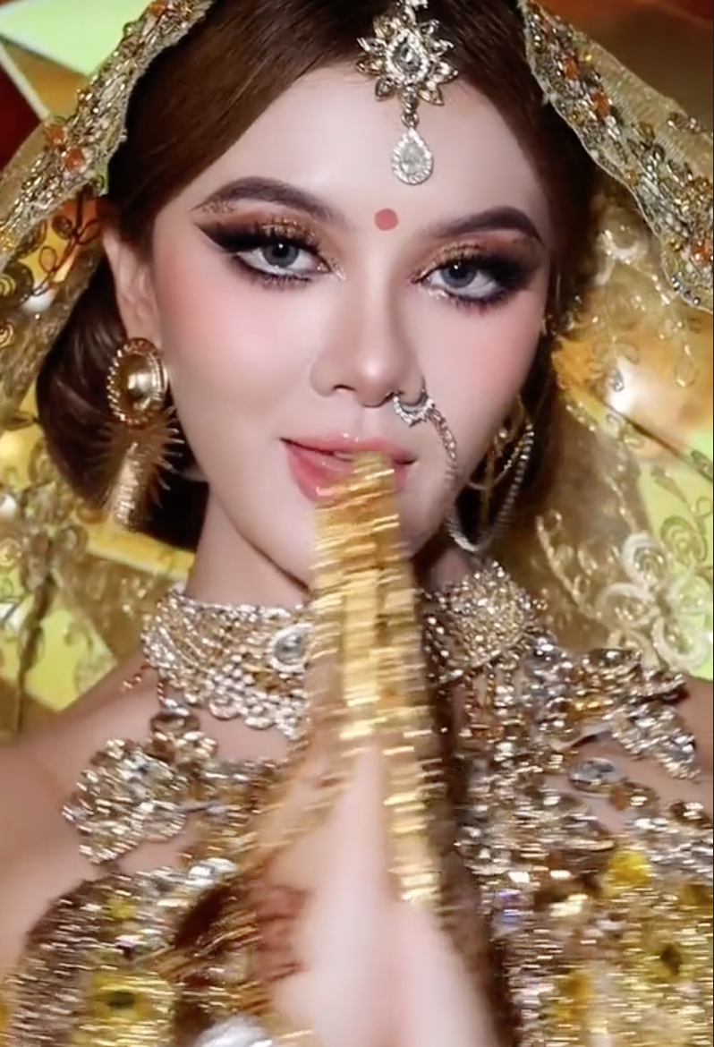 Trend makeup Ấn Độ đang viral trên mạng: Nhiều người "đu" theo có ngay clip triệu view, netizen thích thú với visual 1000 điểm- Ảnh 4.