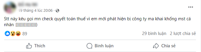 Nhiều người tá hỏa khi thông tin thuế bị đăng ký bởi "công ty ma", thậm chí đang nợ thuế: Làm sao để xử lý?- Ảnh 1. Nhiều người tá hỏa khi thông tin thuế bị đăng ký bởi "công ty ma", thậm chí đang nợ thuế: Làm sao để xử lý?- Ảnh 1.