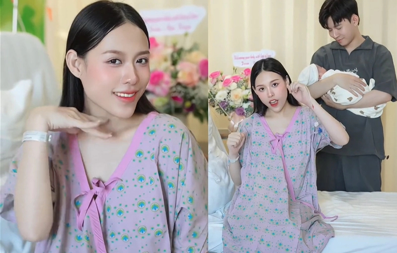 TikToker Trà Đặng xinh xỉu trong tiệc đầy tháng con gái, khoe vóc dáng thon gọn đáng mơ ước chỉ 1 tháng sau sinh- Ảnh 1.
