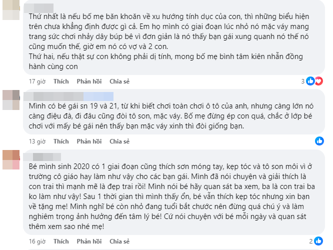 Con trai 3 tuổi tự dưng ghét ô tô, thích búp bê, bố quát nhưng bé phản kháng, mẹ lên mạng xin lời khuyên- Ảnh 3.