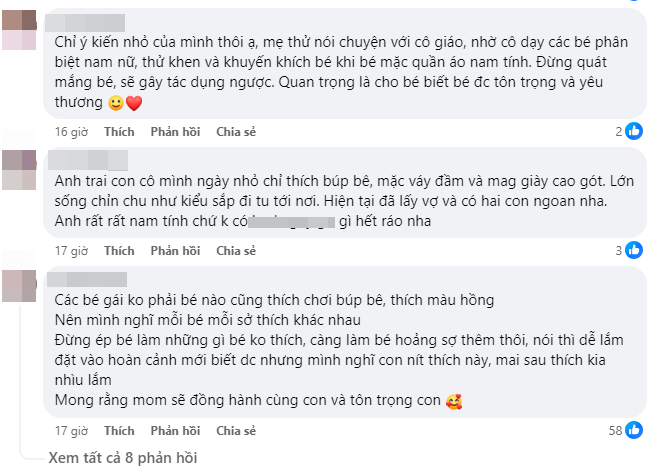 Con trai 3 tuổi tự dưng ghét ô tô, thích búp bê, bố quát nhưng bé phản kháng, mẹ lên mạng xin lời khuyên- Ảnh 4.