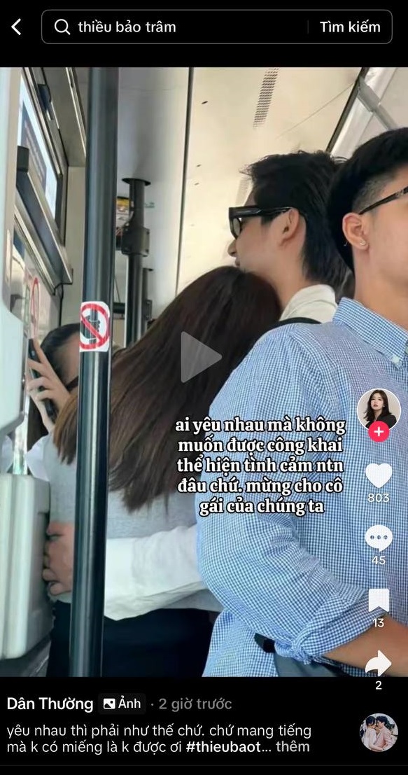 Khoảnh khắc Thiều Bảo Trâm dựa vào vai một người lạ được cho là Matthis Khoảnh khắc Thiều Bảo Trâm dựa vào vai một người lạ được cho là Matthis