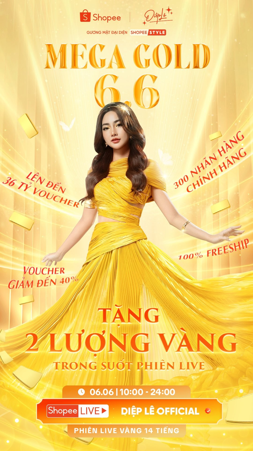 “Sốc nhiệt" vì độ đầu tư của Diệp Lê, tặng 2 lượng vàng trong phiên livestream- Ảnh 1.
