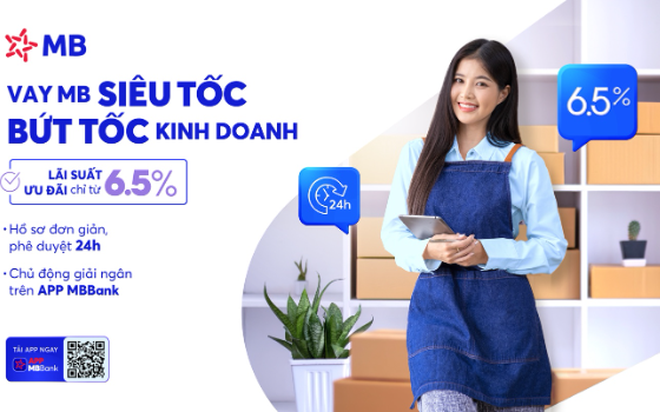 MB tung gói vay kinh doanh ưu đãi, lãi suất từ 6,5%/năm- Ảnh 1.