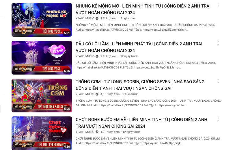 Rating truyền hình gấp 6 lần của Anh Trai Vượt Ngàn Chông Gai so với đối thủ- Ảnh 3. Rating truyền hình gấp 6 lần của Anh Trai Vượt Ngàn Chông Gai so với đối thủ- Ảnh 3.