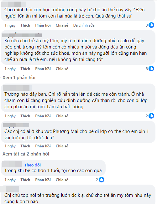 Xôn xao trường mẫu giáo tư thục bị tố "cho các bé 1 tuổi ăn mì tôm 2 lần/tuần", các bữa khác kém chất lượng- Ảnh 7.