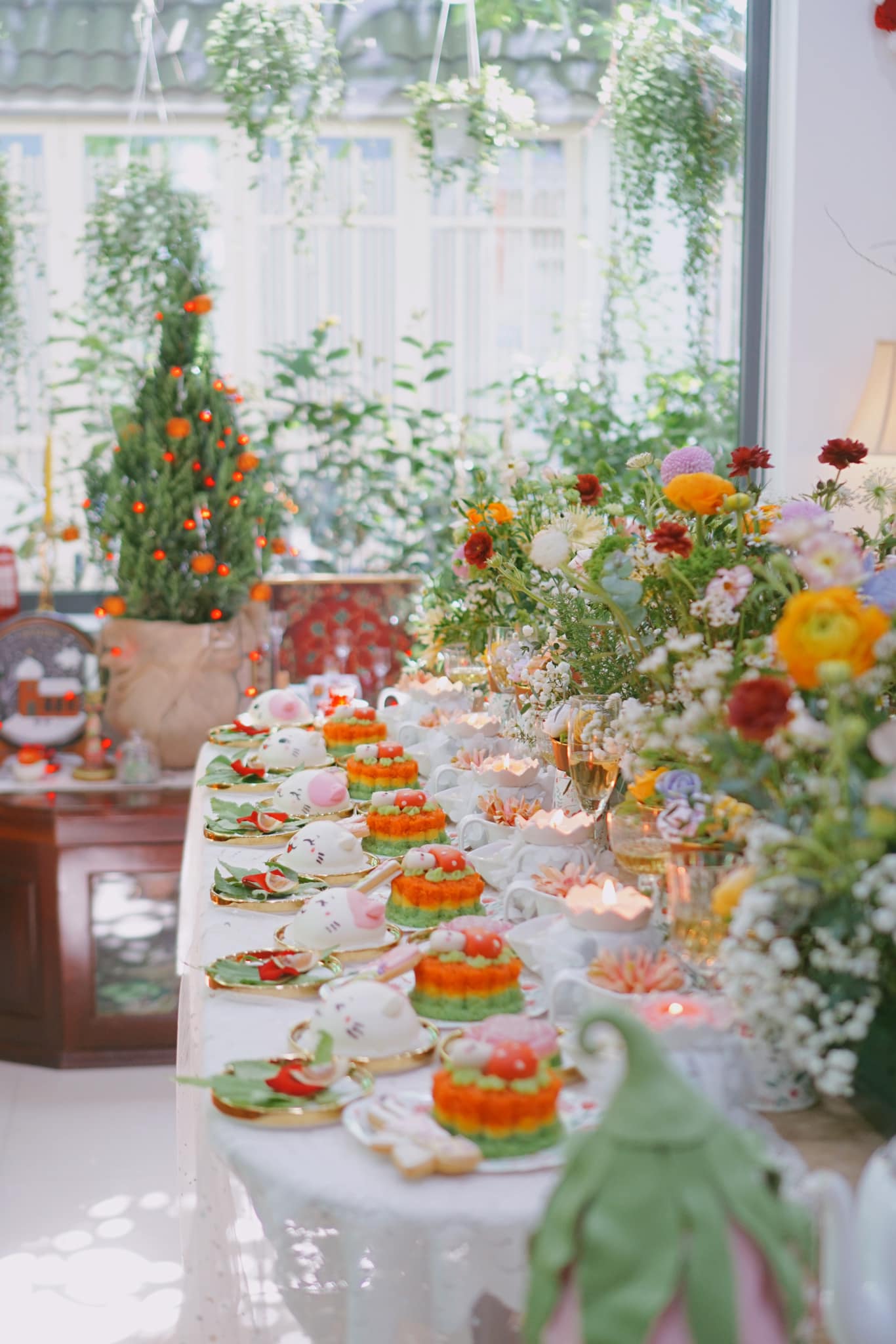 Tiệc thôi nôi cho con gái của mẹ bỉm khiến bất cứ ai cũng phải "wow", cữ ngỡ lạc vào khu rừng thần tiên!- Ảnh 7.