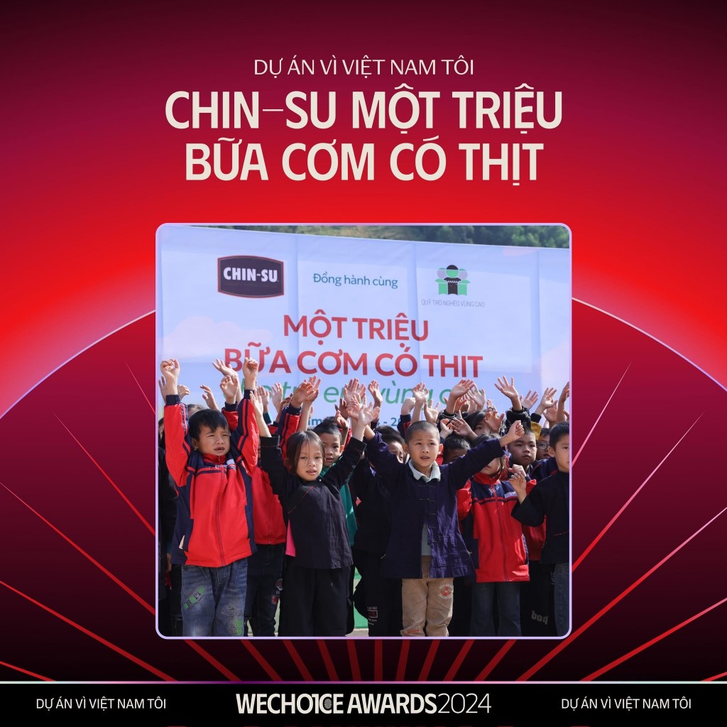 Vinh danh tại WeChoice Awards, dự án vì Việt Nam tôi - "CHIN-SU Một triệu bữa cơm có thịt" tiếp sức trò vùng cao- Ảnh 1. Vinh danh tại WeChoice Awards, dự án vì Việt Nam tôi - "CHIN-SU Một triệu bữa cơm có thịt" tiếp sức trò vùng cao- Ảnh 1.