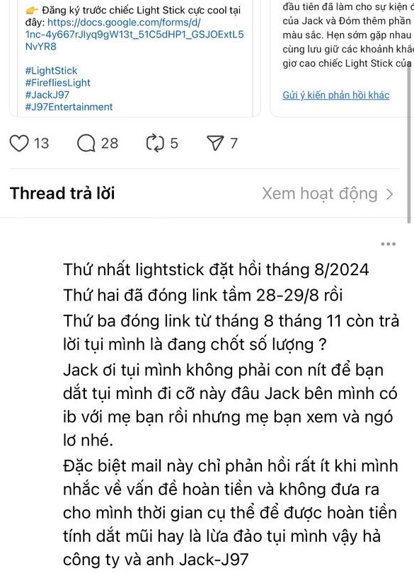 Dân tình “kêu trời” vì đặt mua lightstick của Jack gần nửa năm không thấy tăm hơi, thêm phẫn nộ vì 1 động thái- Ảnh 5.