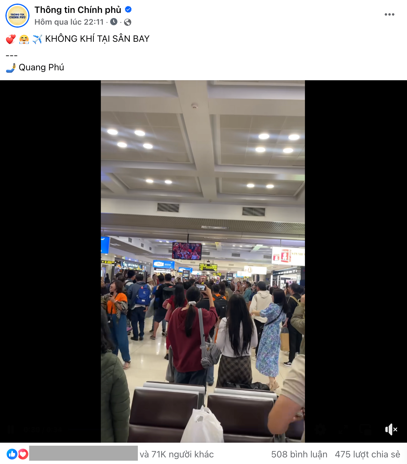 Cảnh bị delay vui nhất lần đầu thấy xuất hiện trên fanpage Thông tin Chính phủ hút 2 triệu view- Ảnh 1. Cảnh bị delay vui nhất lần đầu thấy xuất hiện trên fanpage Thông tin Chính phủ hút 2 triệu view- Ảnh 1.