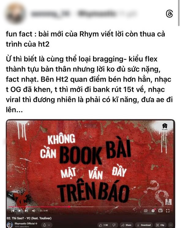 Rhymastic bị chê tơi tả vì “mất chất”, trình “thua xa” đàn em- Ảnh 3.