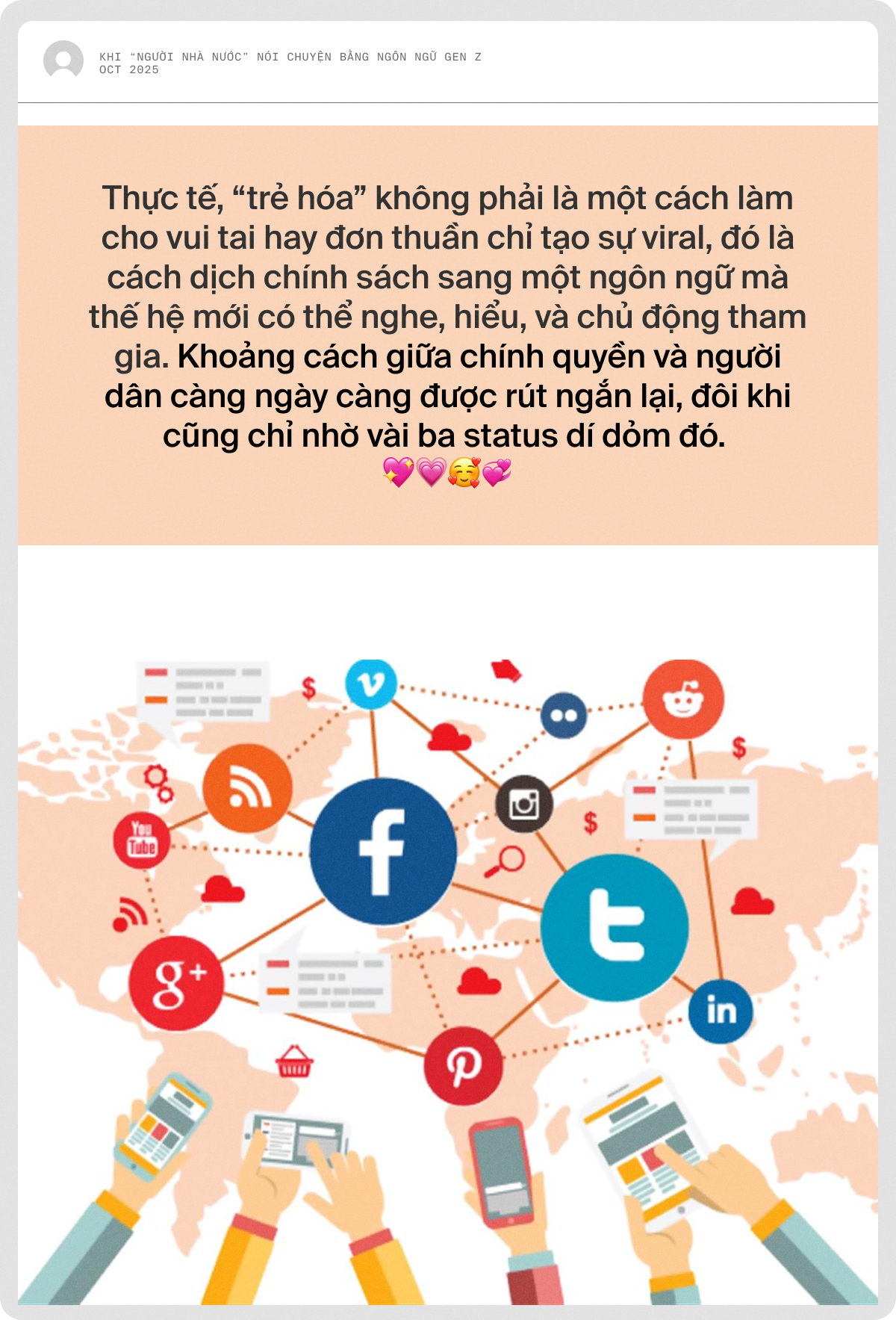 Khi “người nhà nước” nói chuyện bằng ngôn ngữ Gen Z
- Ảnh 3. Khi “người nhà nước” nói chuyện bằng ngôn ngữ Gen Z
- Ảnh 3.