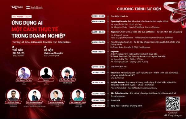VCCorp kết hợp SoftBank tổ chức sự kiện "Ứng dụng AI một cách thực tế trong doanh nghiệp"- Ảnh 2. VCCorp kết hợp SoftBank tổ chức sự kiện "Ứng dụng AI một cách thực tế trong doanh nghiệp"- Ảnh 2.