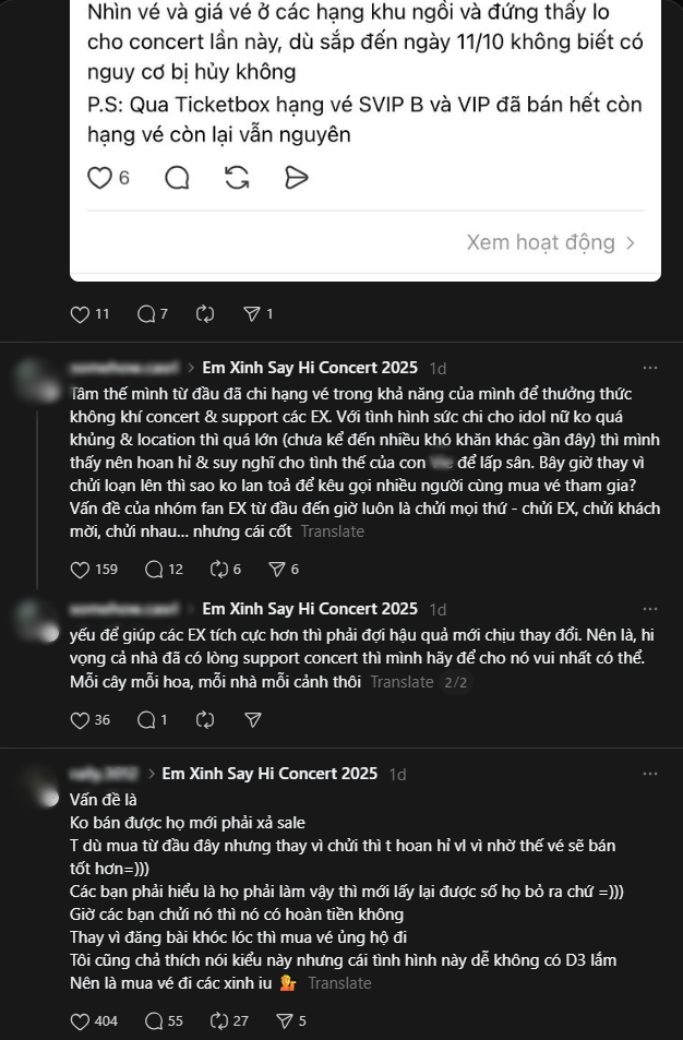 Tình hình bán vé concert Em Xinh ở Mỹ Đình gây lo lắng- Ảnh 3.
