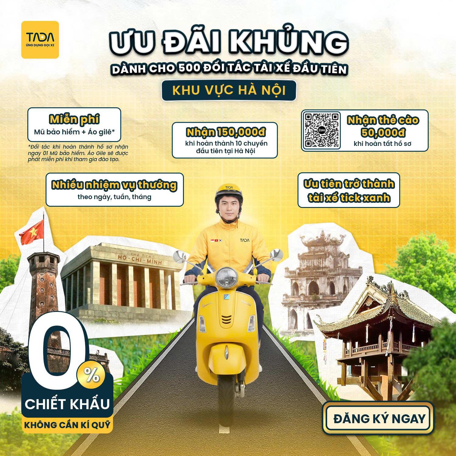 Ứng dụng gọi xe không chiết khấu TADA đã có mặt tại Hà Nội- Ảnh 3. Ứng dụng gọi xe không chiết khấu TADA đã có mặt tại Hà Nội- Ảnh 3.