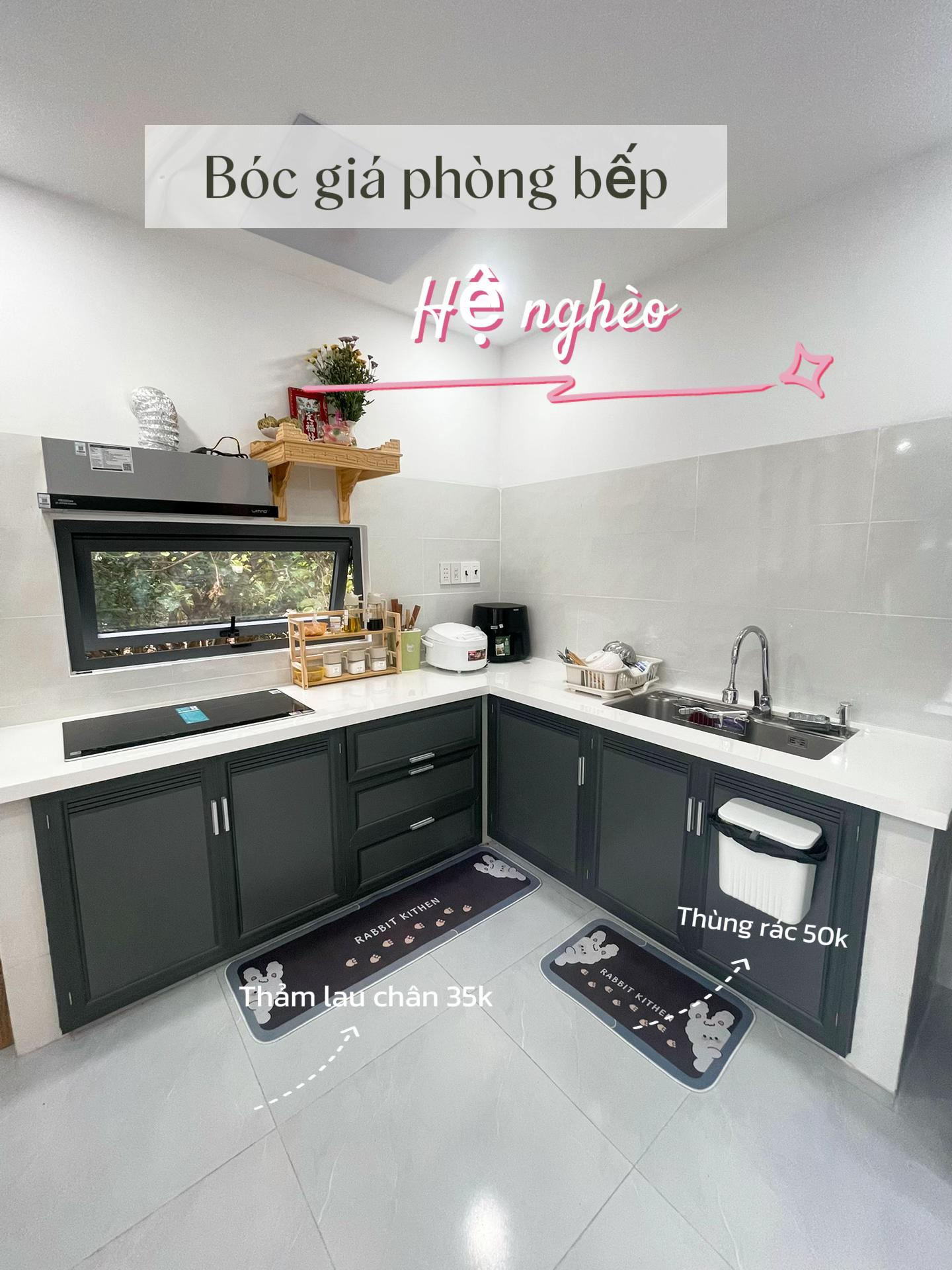 Căn bếp “hệ nghèo” nhưng sang không tưởng: Toàn đồ vài chục nghìn mà sạch như khách sạn- Ảnh 3. Căn bếp “hệ nghèo” nhưng sang không tưởng: Toàn đồ vài chục nghìn mà sạch như khách sạn- Ảnh 3.